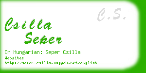 csilla seper business card